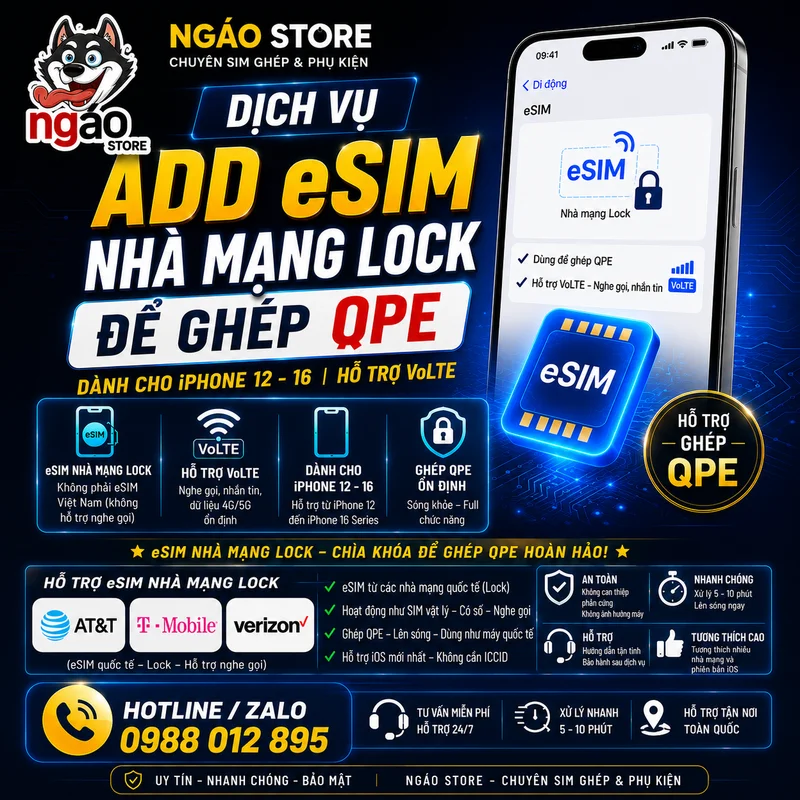 Hướng Dẫn Cài Đặt eSIM Ghép QPE
