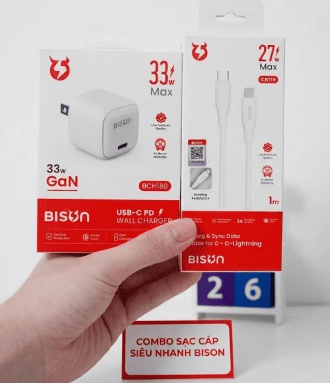 Củ sạc 33W + Cáp C - L