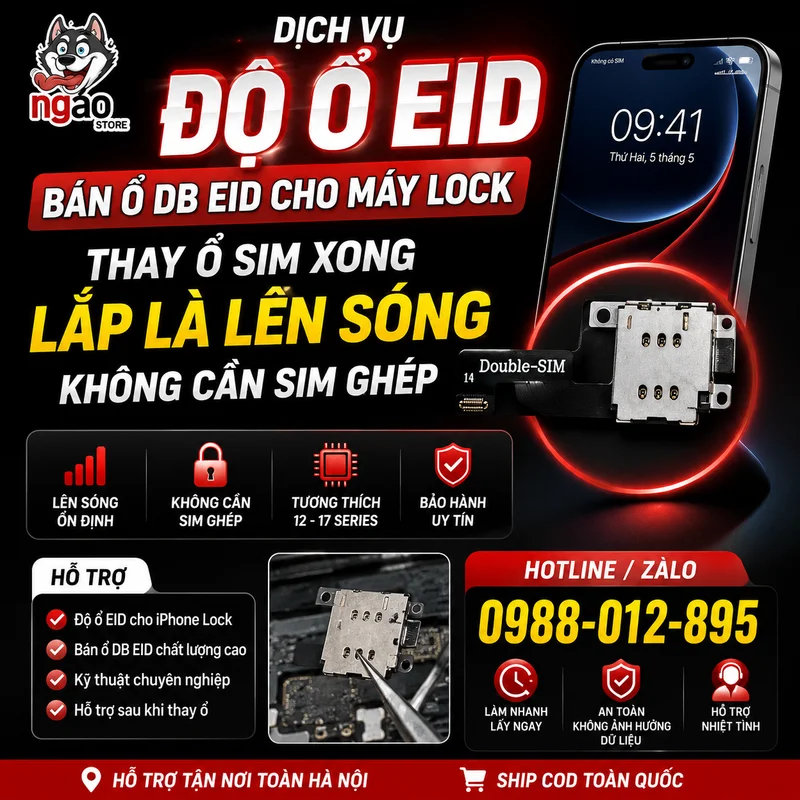 Dịch Vụ Thay Ổ Sim EID Cho iPhone Lock | Thay Ổ Sim Chuyên Nghiệp